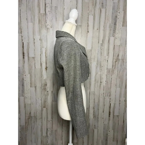 House of Harlow 1960 Women's XS Gray Cropped Tweed Jacket - Picture 2 of 5
